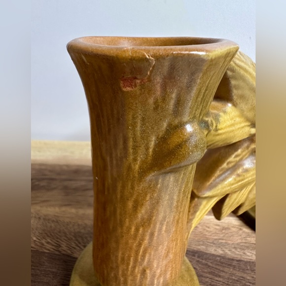 Vintage Roseville Pottery Magnolia Vase With Two Handles 90-7 - Picture 8 of 8